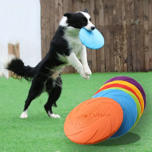 15/22cm Fashion Pet Dog Silicone Game Flying Saucer Dog Toy Flying Discs Training Interactive Toys Pet Supplies Flying Disc