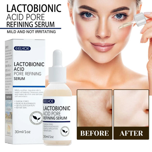 3pcs Lactobionic Acid Pore Shrinking Facial Serum Firming & Moisturizing Cleansing Blackheads & Acne Beauty Skin Care Products